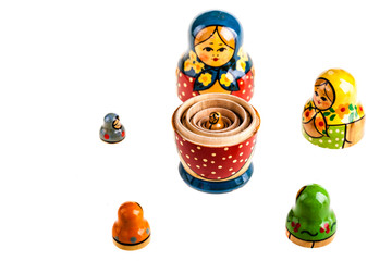 Russian Matryoshka dolls family