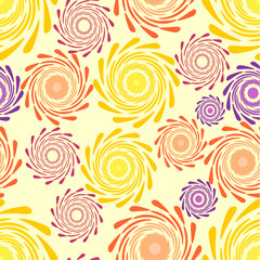 Cheerful seamless background with swirl patterns