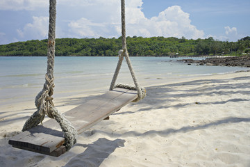 Swing on the tropical beach