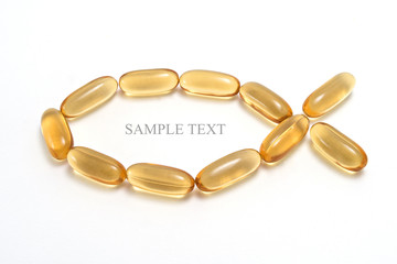 Omega3 capsules - fish shape