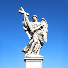 Naklejka premium Italie / Rome - Statue du Pont Saint-Ange 