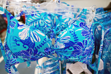 Fototapeta premium Women's swimwear in shop