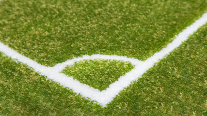 Fussballfeld Ecke