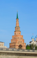 Fototapeta na wymiar Suyumbike Tower in Kazan Kremlin