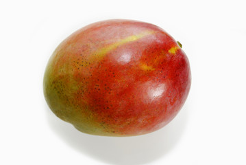 Ripe Mango Fruit Isolated Over White
