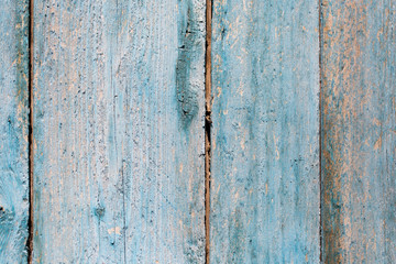 old wooden background painted with blue paint