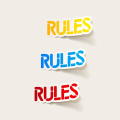 realistic design element: Rules