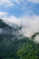 Mountains in clouds in Ukraine