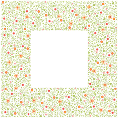 vector florals frame for your text