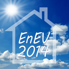 Haus mit Wolken und Himmel und EnEV 2014