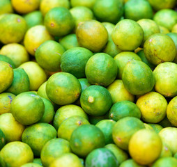 Fresh limes on sale in the market