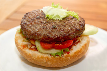 homemade hamburger