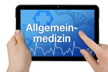 Tablet mit Interface und Allgemeinmedizin