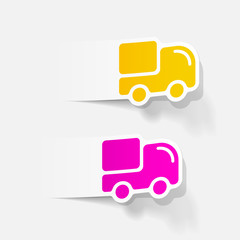 realistic design element: car, delivery