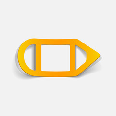 realistic design element: pencil