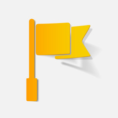 realistic design element: flag