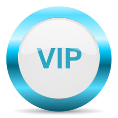 vip blue glossy icon