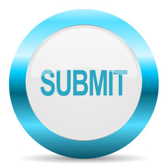 submit blue glossy icon