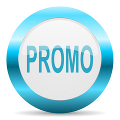 promo blue glossy icon