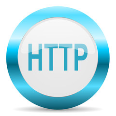 http blue glossy icon
