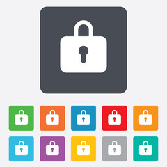 Lock sign icon. Locker symbol.