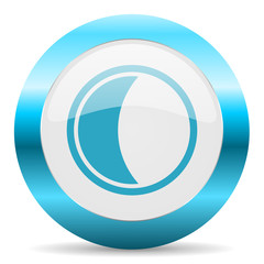 moon blue glossy icon