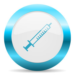 medicine blue glossy icon
