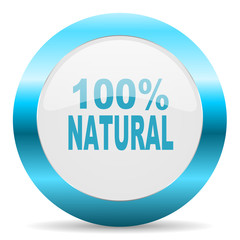natural blue glossy icon