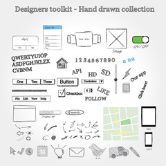 Hand drawn mockup graphics