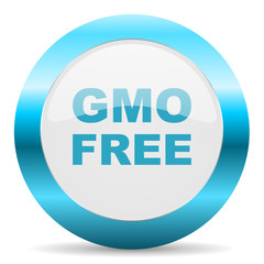 gmo free blue glossy icon
