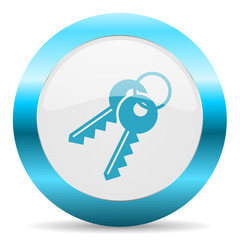 keys blue glossy icon