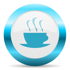 espresso blue glossy icon