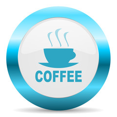 espresso blue glossy icon