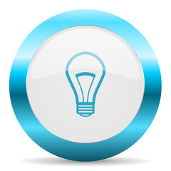 bulb blue glossy icon