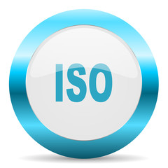 iso blue glossy icon