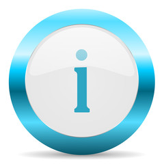 information blue glossy icon