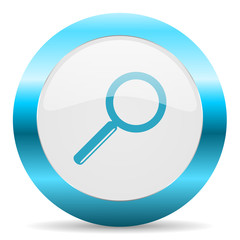 search blue glossy icon
