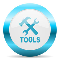 Obraz premium tools blue glossy icon