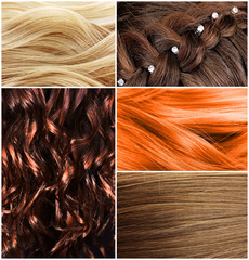 Fashion hairstyle collage