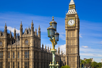 Fototapeta na wymiar Big Ben and Houses of Parliament, London UK