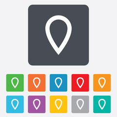 Map pointer sign icon. Marker symbol.