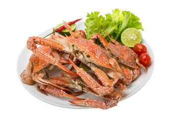 Boiled blue crab