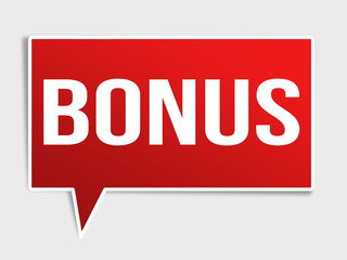 Bonus red speech bubble