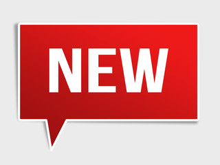 Obraz premium New red speech bubble