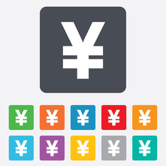 Obraz premium Yen sign icon. JPY currency symbol.