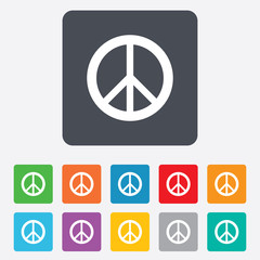 Peace sign icon. Hope symbol