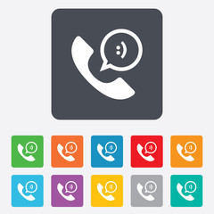 Phone sign icon. Support symbol.
