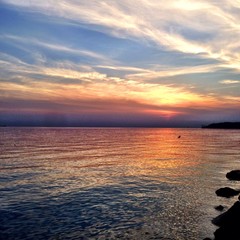 nice sunset in Trieste Italy