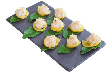 appetizers  on party spoons