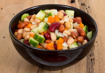 mixed beans and vegetables fresh salad
